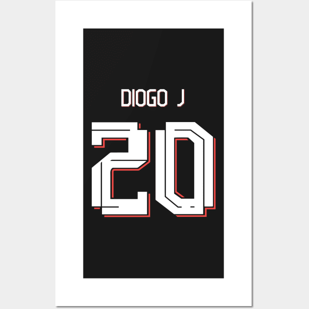 Diogo Jota Liverpool Third jersey 22/23 Wall Art by Alimator